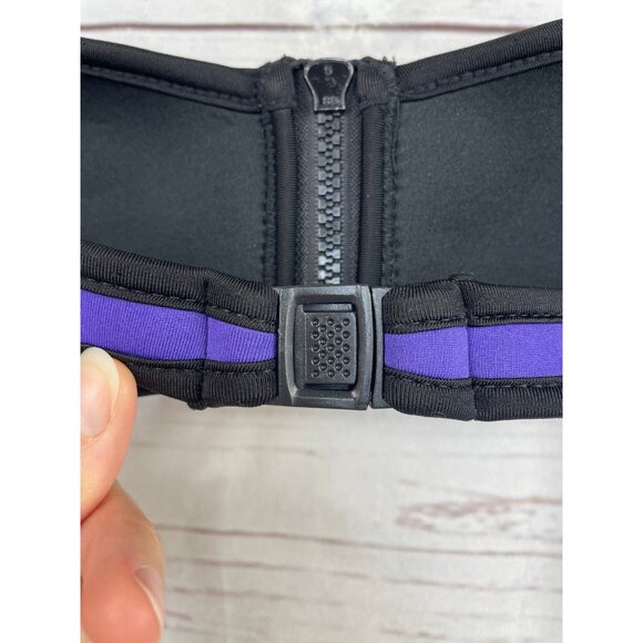 Neoprene Bikini Bandeau Swim Top Purple Strapless Size Small - Picture 4 of 5